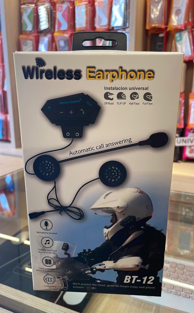 Auricular Casco Manos Libre Para Moto Micrófono Bluetooth